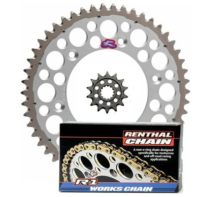 Renthal Honda CRF450R 14/52 Silver Ultralight/Twinring Sprockets/Works Chain Kit