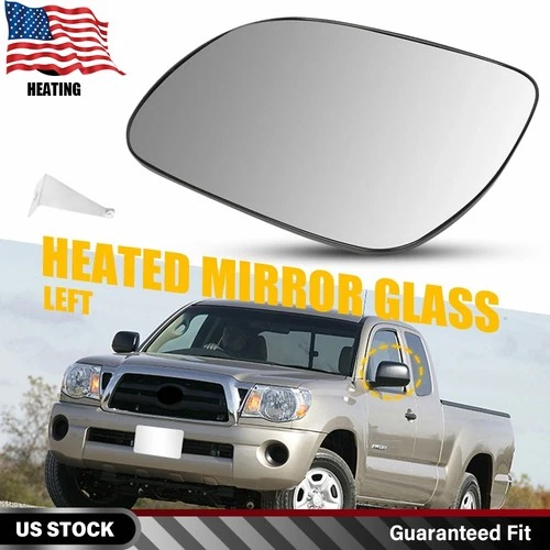 For 2005-2011 Toyota Tacoma Car Mirror Glass Heated Driver Left Side TO1324113