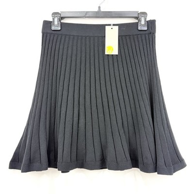 Boden Sweater Skirt Women's 6 Black NWT Preppy Academia Old Money Ribbed