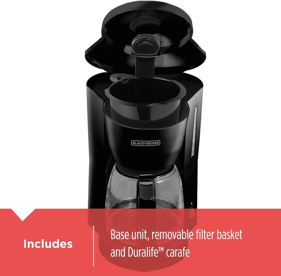 Cafetera de 5 tazas Black & Decker DCM600B Foto 3 de 4