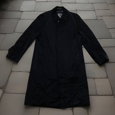 Vintage Burberrys London Burella Wool Coat Black Made in England Reg 44