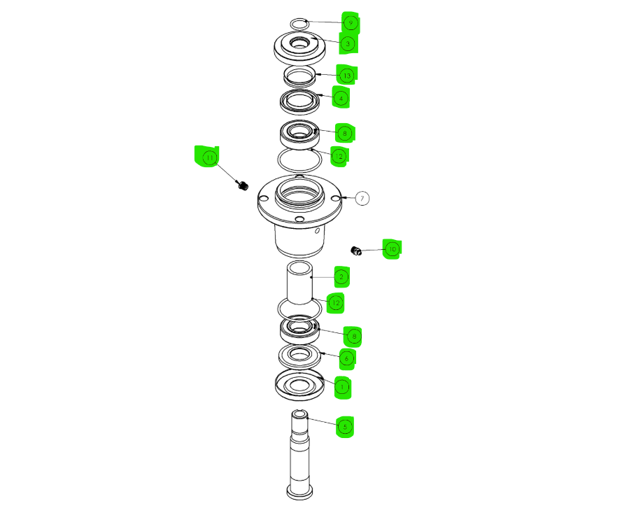 ALTOZ -TRX766 TRX660 ALL-TERRAIN DECK SPINDLE REBUILD KIT UPGRADE