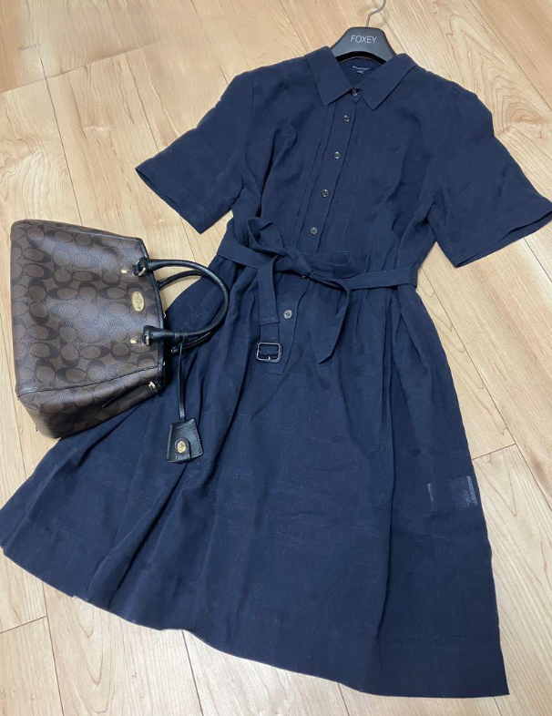 Burberry London Shadow Check Shirt Dress Size: 44 Navy [EX