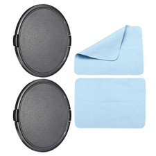 2Pcs Sides Pinch Front Lens Cover Dust Camera Lens Cap for 105mm Thread Lens