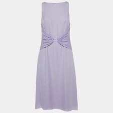 Valentino Light Purple Crepe Sleeveless Midi Dress M