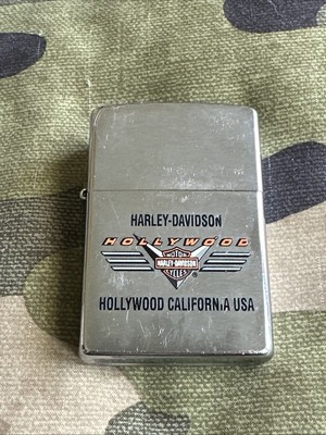2000 Vintage Zippo Lighter - Harley Davidson Hollywood