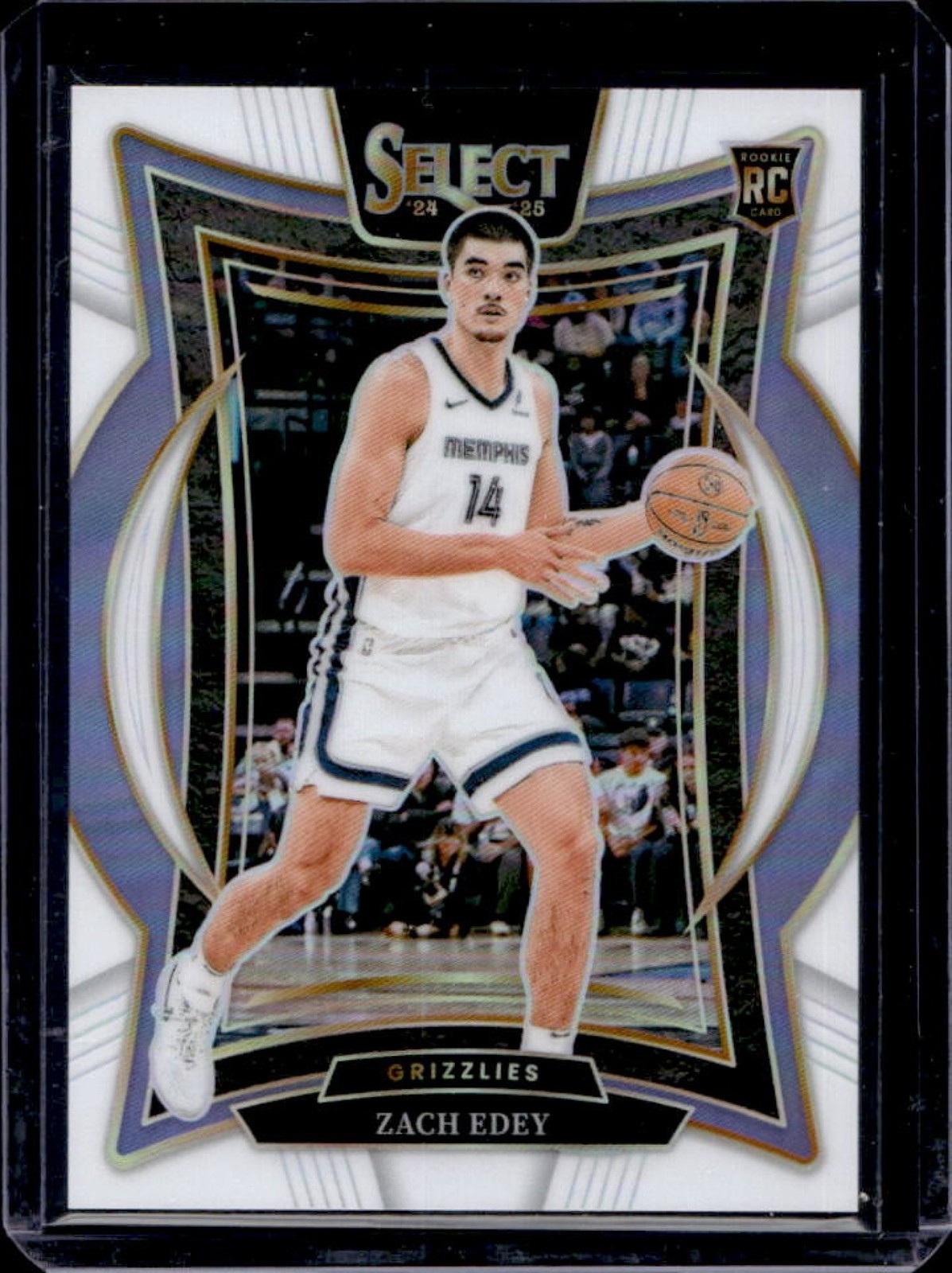 2024-25 Select Zach Edey Concourse RC White Prizm #78/149 Grizzlies
