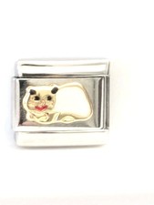 Authentic Zoppini Italian Charm White Cat Classic 9mm D70