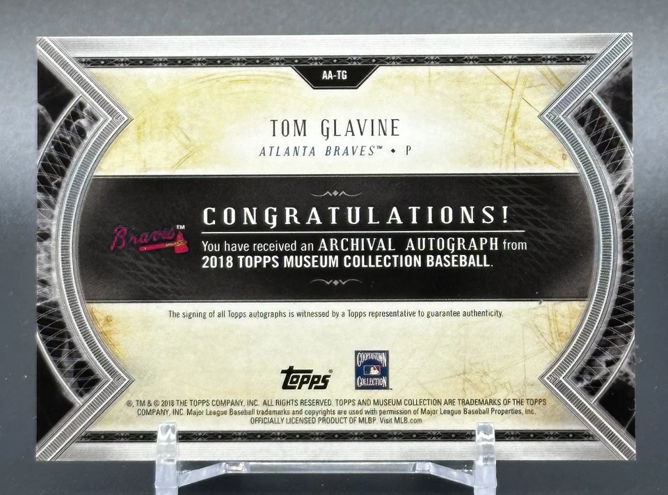 2018 Topps 博物馆收藏档案签名 #'d /25 Tom Glavine #AA-TG 勇士名人堂 — 第 3/3 张图片