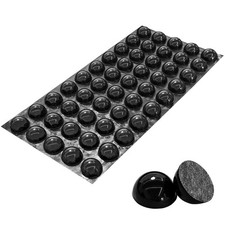 50pcs Adhesive Isolation Feet 0.7inch Silicone Hemisphere Sound Black