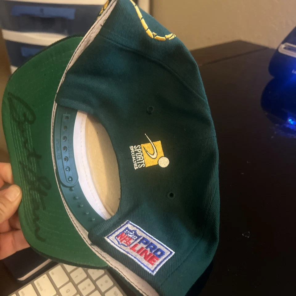 Vintage Green Bay Packers Sports Specialties Pro Line Hat Bart Starr Autograph - Image 3 of 4