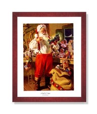 Old St Nick Santa Clause Toy Workshop Tom Browning #3 Christmas Art Print 16x20