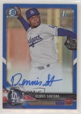 2018 Bowman Chrome Prospect Blue Refractor /150 Dennis Santana #CPA-DS Auto 00et