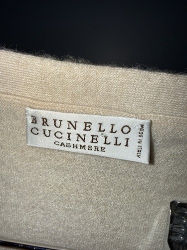 Brunello Cucinelli Beige Cashmere Women's Sweater Size M Made in Italy