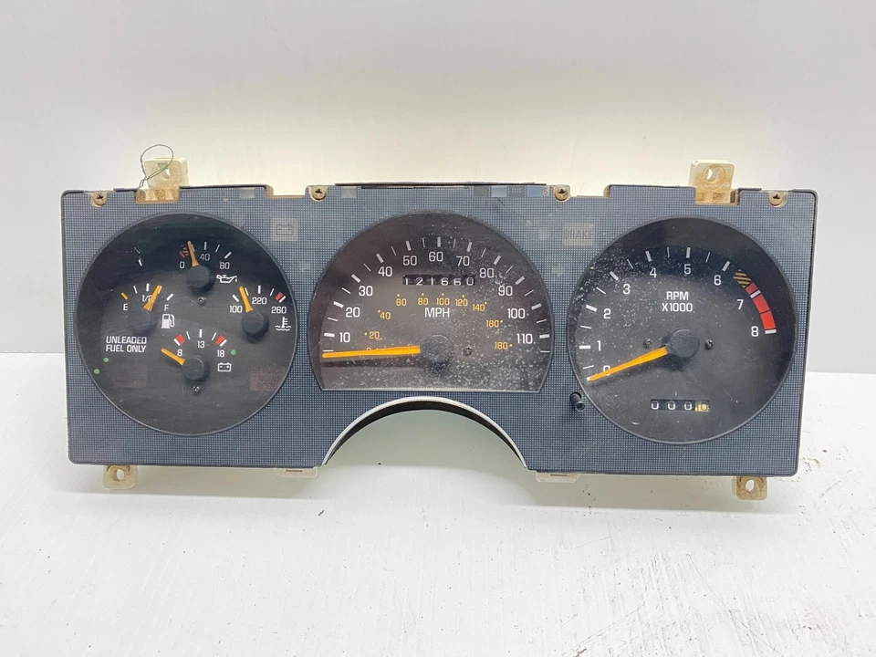 1990 PONTIAC GRAND AM SPEEDOMETER INSTRUMENT CLUSTER - OEM 257-01493 - Image 2 of 4