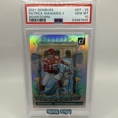 2021 PANINI DONRUSS DOWNTOWN #DT-25 PATRICK MAHOMES II PSA 10