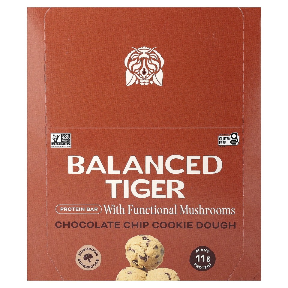 Protein Bar, Chocolate Chip Cookie Dough, 12 Bars, 1.55 oz (44 g) Each