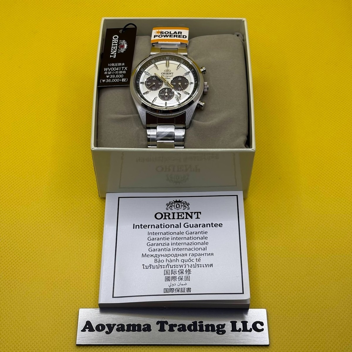 ORIENT NEO 70's SOLAR PANDA WV0041TX Solar Chronograph Men Watch