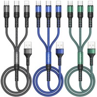 Usb Kabel 3 In 1 1,2M Nylon Schnellladekabel FüR Iphone Und Galaxy S25 S24 S23