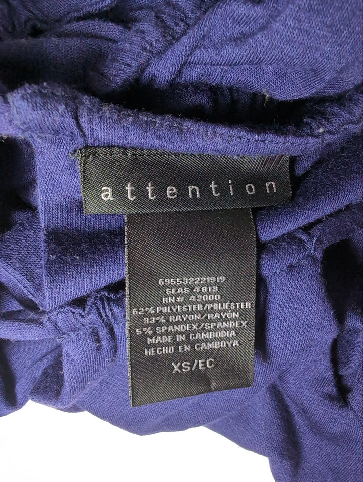 Maxi Vestido Attention Para Mujer Talla XS Azul Correas con Cinturón Foto 3 de 4