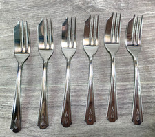 Set 6 Dorchester Plate Silver Plated Cake / Pastry Forks - 1937 Coronation