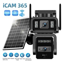 Dual Lens Solar Camera WIFI Security Outdoor Surveillance Camera Solar Panel