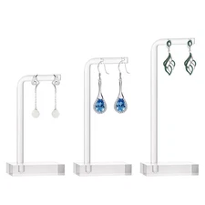 Xthrotsenk 3Pcs Acrylic Earring Holder Clear Jewelry Stand Earring Display Je...