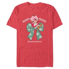 Men's Strawberry Shortcake Berry Merry Green Bow T-Shirt