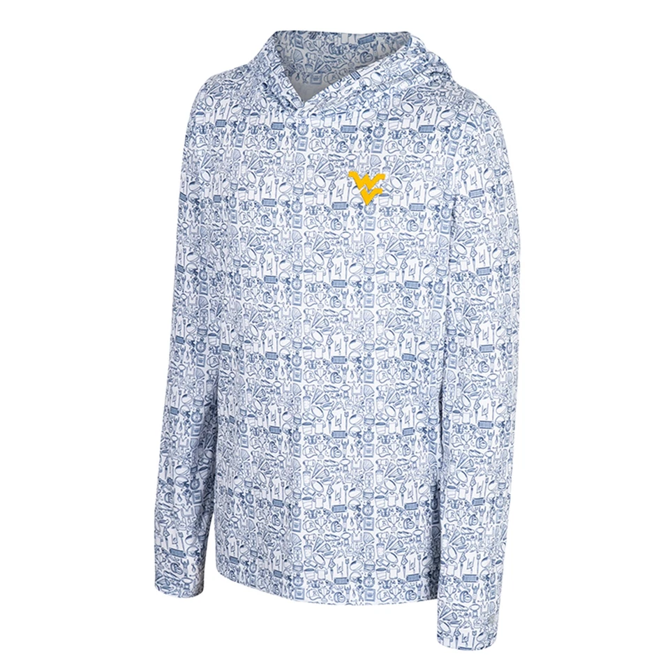 Youth Colosseum Navy West Virginia Mountaineers All-Over Print Hoodie - Image 2 of 3