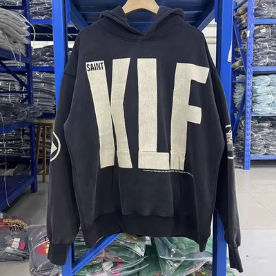 Saint Mxxxxxx X The Klf Hoodie Black Men's Heavyweight Cotton