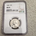 1945 Washington Quarter NGC MS 66 Silver 25C Philadelphia