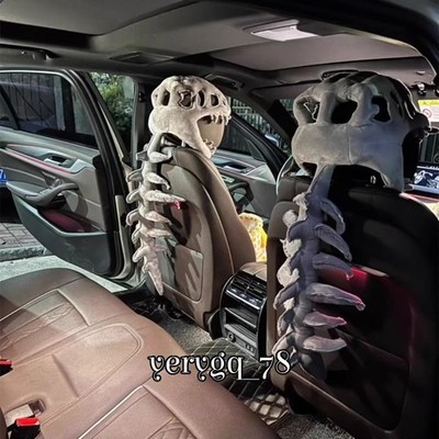 Car Seat Dinosaur Helmet Car Accessories Creativity Car Body Pillow Plush Doll