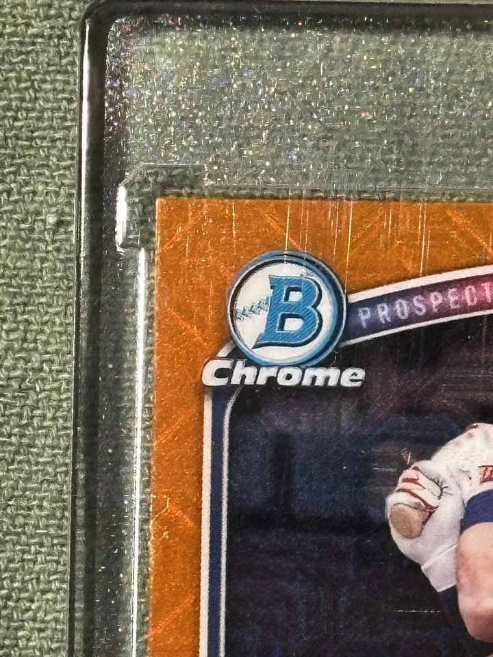 Bowman Chrome Dylan Dreiling Orange Mojo 2025 refractor automático/25 Foto 4 de 4