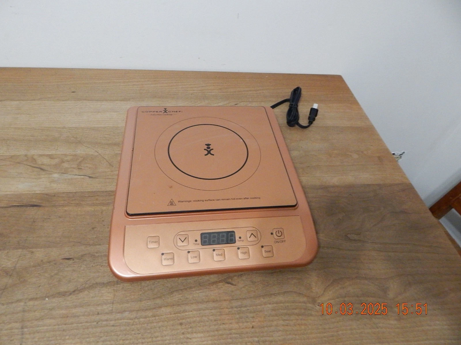 Copper Chef Induction Cooktop Hot Plate 1300 Watts KC 16067-00300