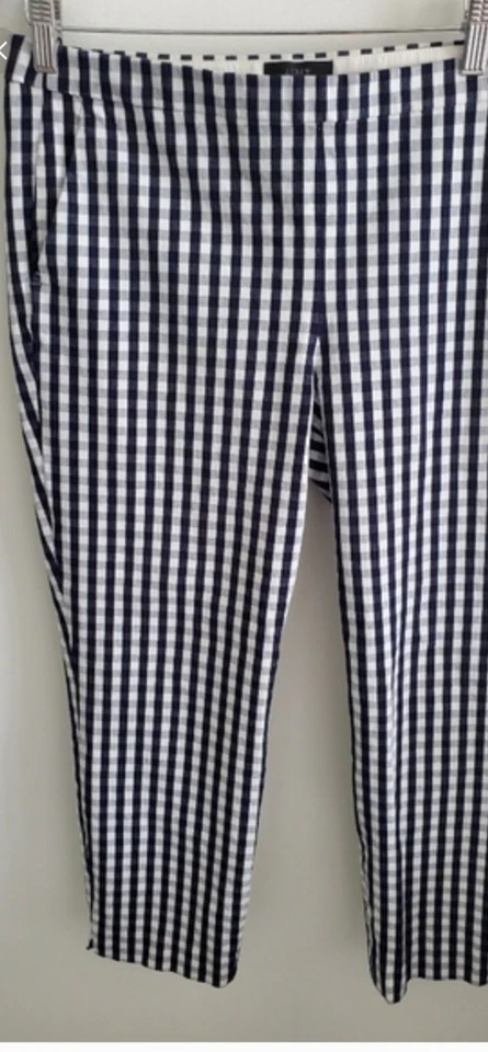 Pantalón corto J Crew Martie azul marino y blanco talla 12 mezcla algodón Foto 2 de 4