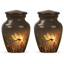 Dragon Fly Urn 3Inch Set Of 2 Keepsake Burial Urns for Human Ashes Decorative