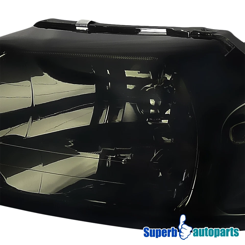 Fits 1999-2004 Ford Mustang V6 GT Headlights+Corner Lamps Smoke Tint - Image 4 of 4