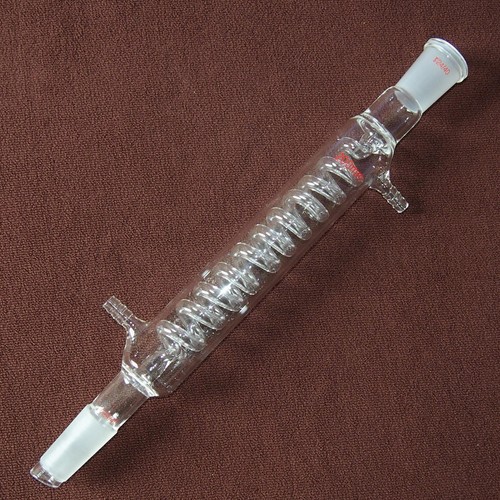 Graham Condenser 24/40 Jacket 200mm Coil Glass Condenser Laboratory