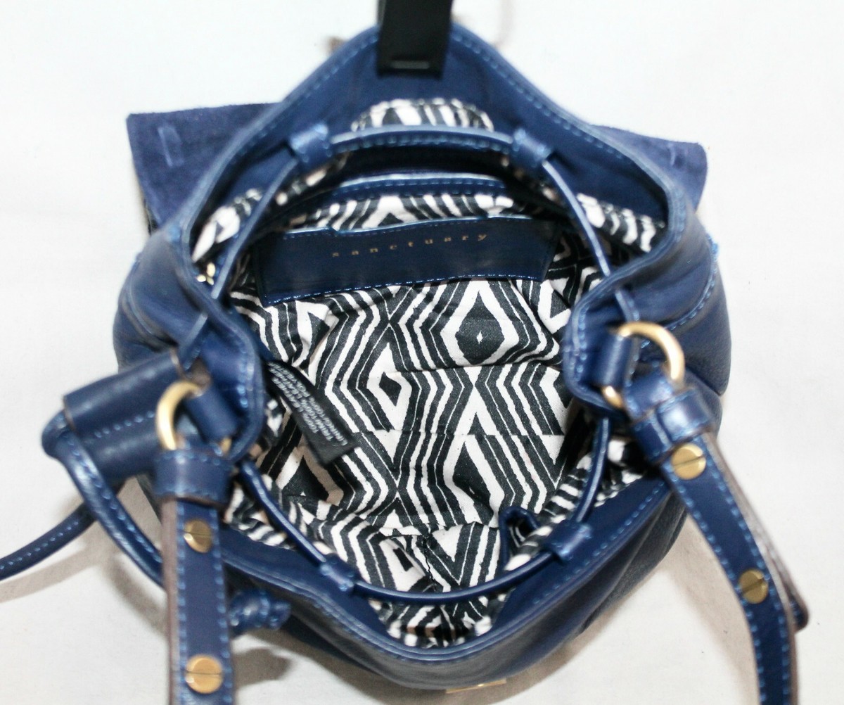 Sanctuary Blue Leather Backpack SANCTUARY Mini Backpack Crossbody Bag in Blue Leather  main image 2