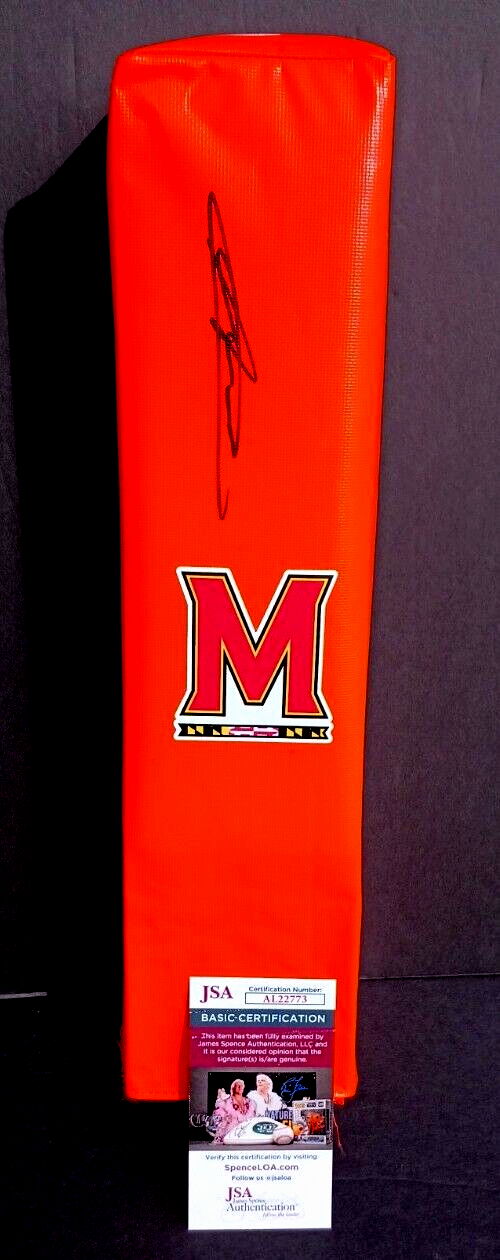 ANTHONY MCFARLAND Maryland Terrapins SIGNED Endzone Pylon JSA COA 