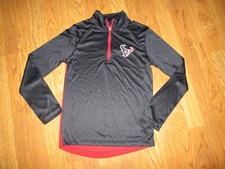 Boys NFL HOUSTON TEXANS quarter zip shirt sz M Md Med 10 - 12