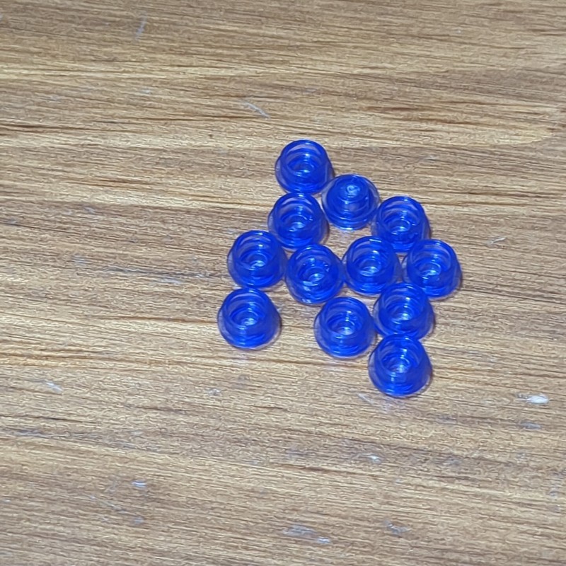 Lego Trans-Purple Plate, Round 1 x 1 - Qty 12