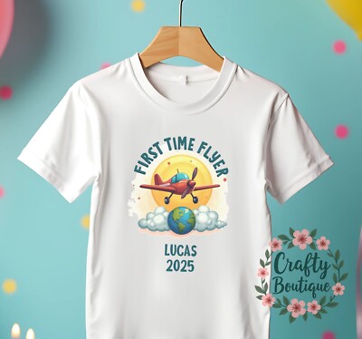 First Time Flyer, First Holiday Tshirt, Baby Kinder First Flying Strampler - 1329