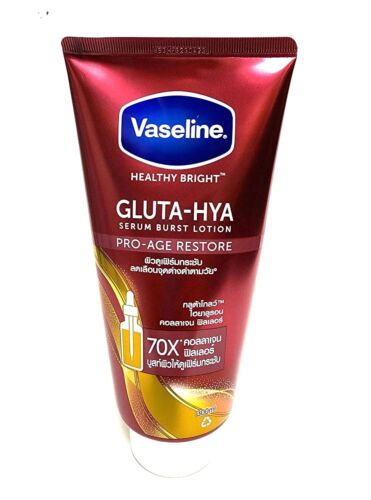 Vaseline Healthy Bright Gluta-Hya Serum Burst Lotion Pro Age Restore 300ml NEW