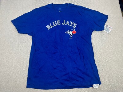 Majestic Toronto Blue Jays Men's T Shirt Size XL Blue MLB Logo Guerrero Jr #27