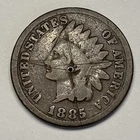 1885 Indian Head Cent Penny Coin  FREE SHIPPING