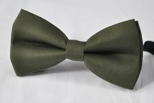 Boy Kids Baby Dark Olive Green Army Green Bow Tie Bowtie Wedding 1-6 YearsOld