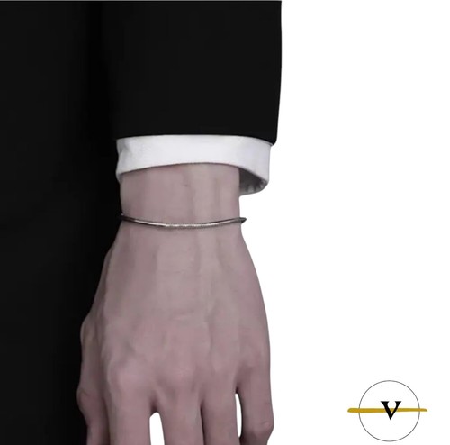 BRACCIALE ARGENTO 925 UOMO RAGAZZO MAGLIA SNAKE LUNGHEZZA 19 CM VINCENT PAUL - Foto 2 di 10