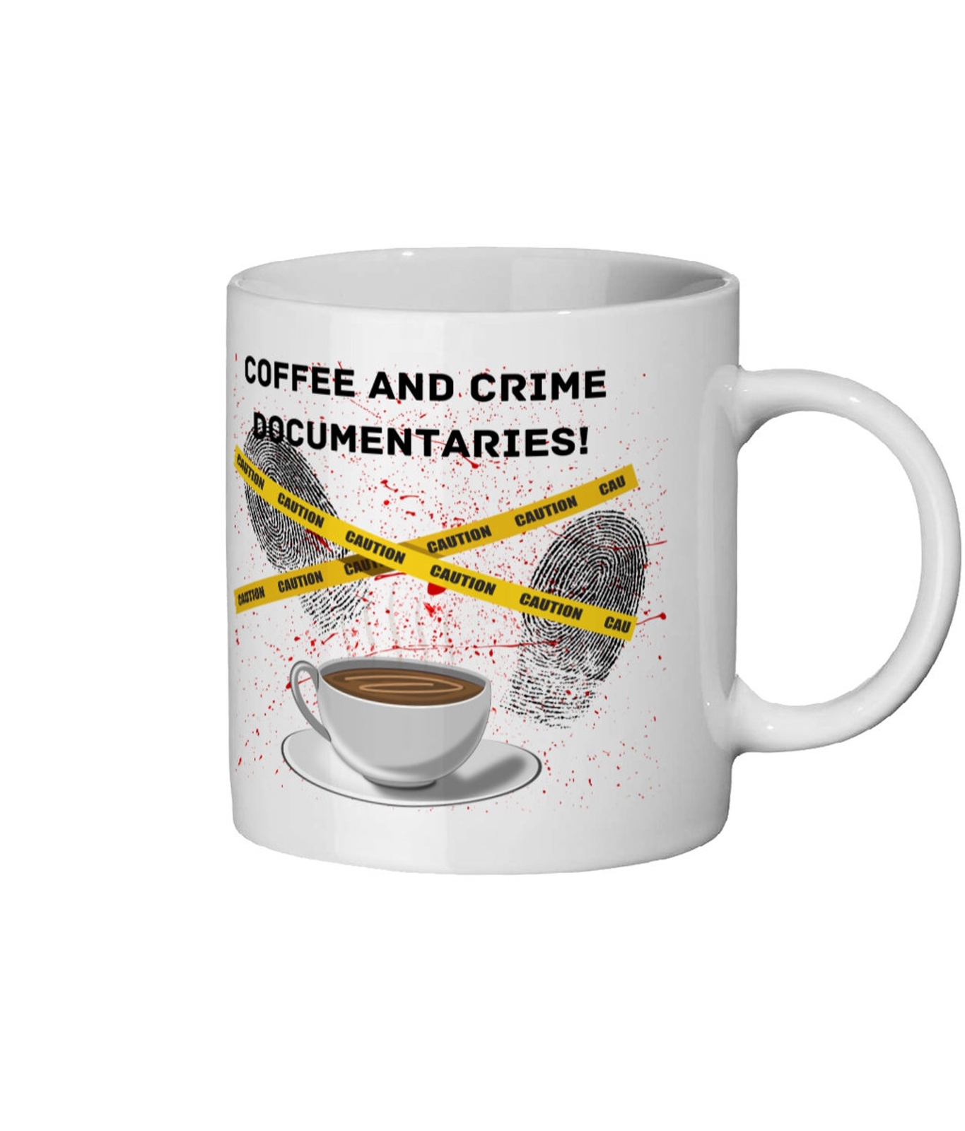 Coffee and Crime Lover Mug for Documentary and Drama Fans  