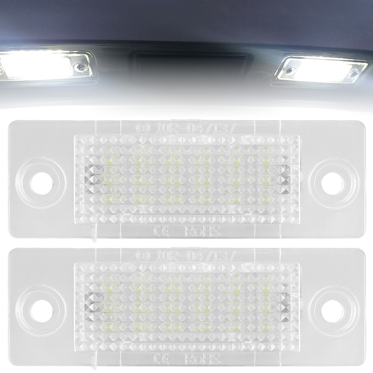 2Pcs LED License Light for VW LED Plate Car Number Lights 60006500K AU